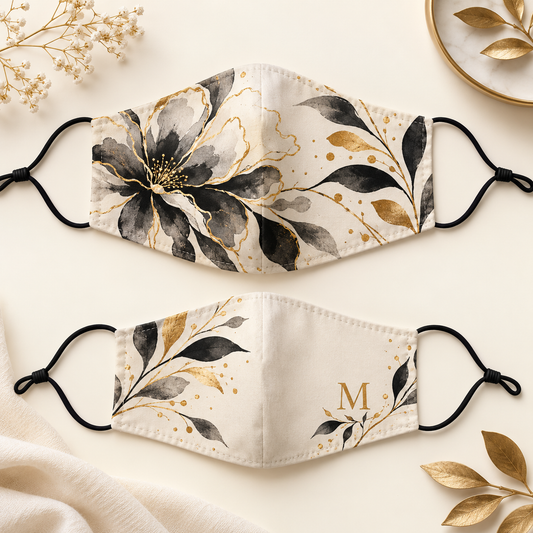 Illustrative custom Custom Printed Face Masks mockup; actual design varies